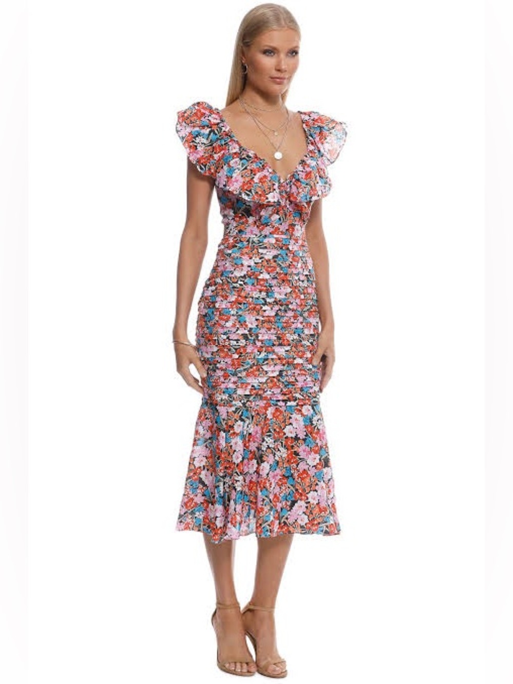LA MAISON TALULAH women’s floral cloud nine flutter sleeve mini dress size small